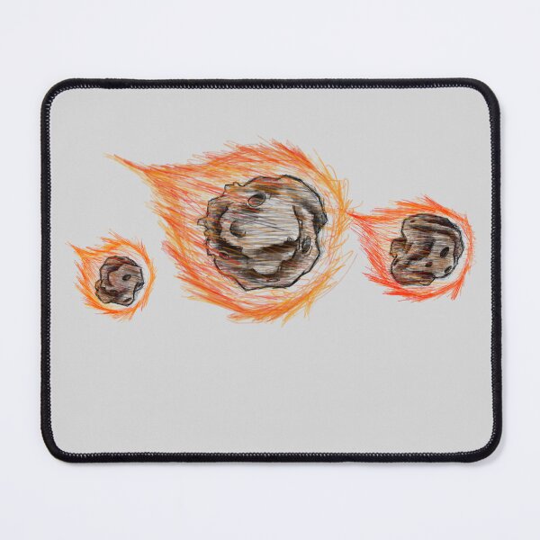 Item preview, Fiery Asteroids in Space, No quotes - T-Shirts, Stickers, Posters designed and sold by MechanicalART.
