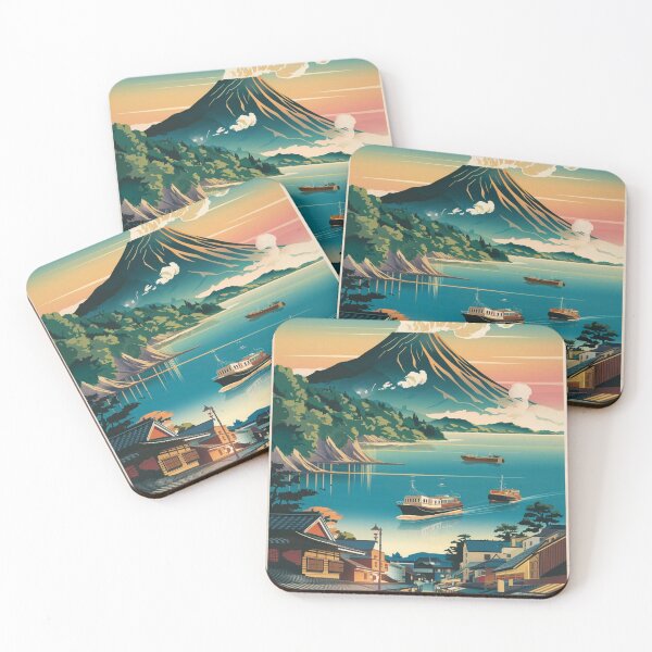 Item preview, Kagoshima Vintage Travel Poster designed and sold by TravelerRat.