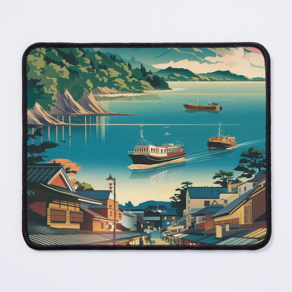 Item preview, Kagoshima Vintage Travel Poster designed and sold by TravelerRat.