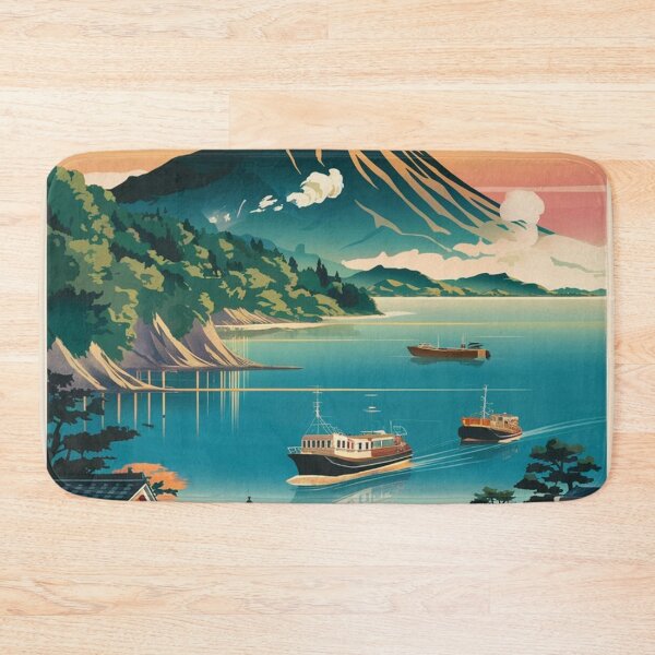 Item preview, Kagoshima Vintage Travel Poster designed and sold by TravelerRat.