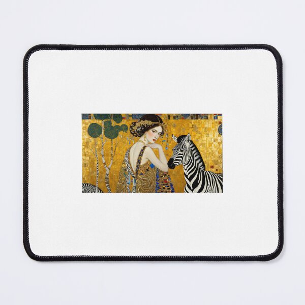 Item preview, Girl and Zebra on Golden Background designed and sold by Algieba1.