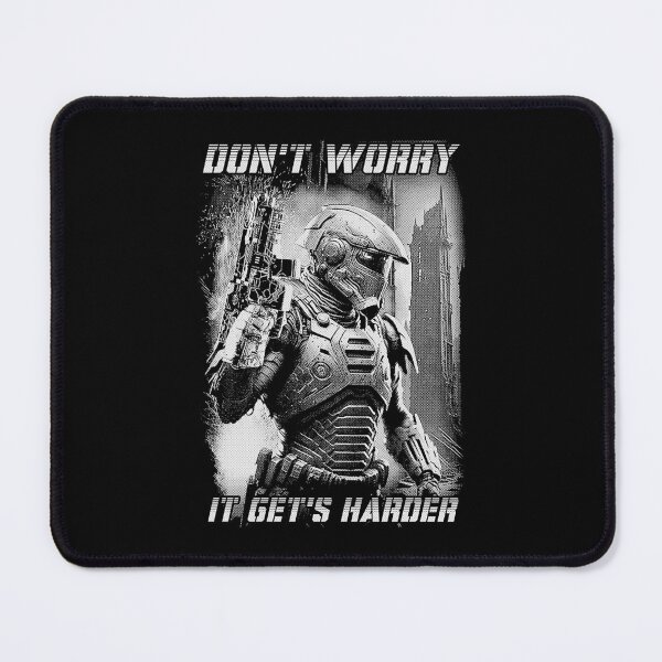 Item preview, Cyberpunk Gamer Warrior Futuristic Soldier It Get's Harder designed and sold by GrandeDuc.