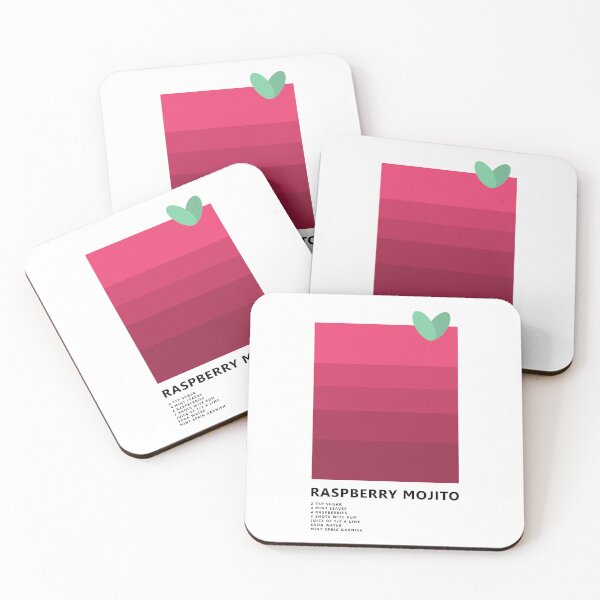 Item preview, Raspberry Mojito Minimalist Modern Design  designed and sold by ModernAndFunky.