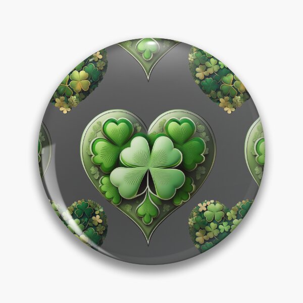 Item preview, Shamrock Serenity: A harmonious pattern featuring shamrocks of various sizes and shades of green, arranged in hearts to give a pleasing and balanced design. designed and sold by Grang Art Artistic Designs.