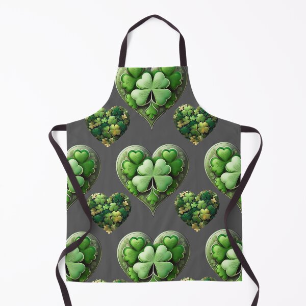 Item preview, Shamrock Serenity: A harmonious pattern featuring shamrocks of various sizes and shades of green, arranged in hearts to give a pleasing and balanced design. designed and sold by Grang Art Artistic Designs.
