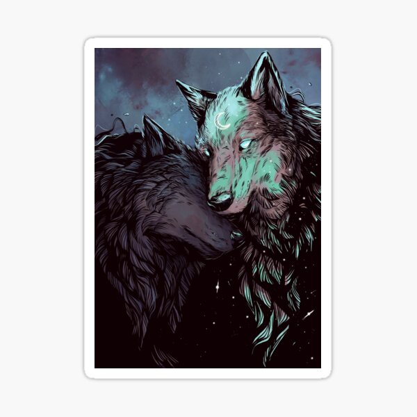 When the moon fell in love with a mortal Sticker