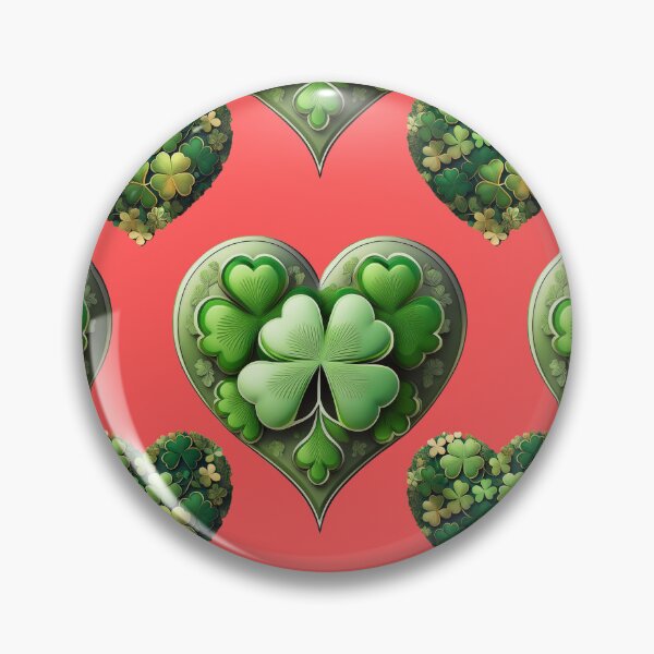 Item preview, Shamrock Spirit: A harmonious pattern featuring shamrocks of various sizes and shades of green, arranged in hearts to give a pleasing and balanced design. designed and sold by Grang Art Artistic Designs.