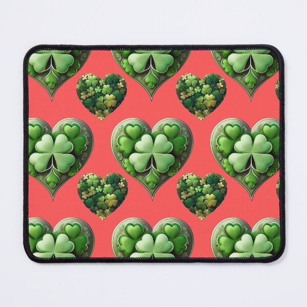 Item preview, Shamrock Spirit: A harmonious pattern featuring shamrocks of various sizes and shades of green, arranged in hearts to give a pleasing and balanced design. designed and sold by Grang Art Artistic Designs.