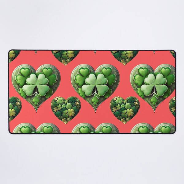 Item preview, Shamrock Spirit: A harmonious pattern featuring shamrocks of various sizes and shades of green, arranged in hearts to give a pleasing and balanced design. designed and sold by Grang Art Artistic Designs.