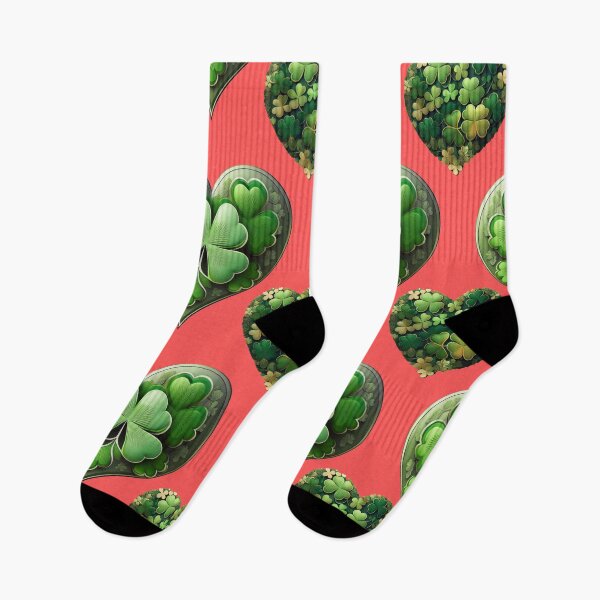 Item preview, Shamrock Spirit: A harmonious pattern featuring shamrocks of various sizes and shades of green, arranged in hearts to give a pleasing and balanced design. designed and sold by Grang Art Artistic Designs.