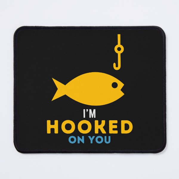 Item preview, I'm Hooked on You Funny  Gold Fish Funny Fishing Funny Valentines Day designed and sold by Anniko Art Studio.