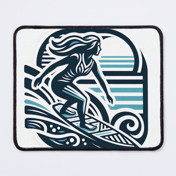 Item preview, surfing wave in ocean enjoying holidays designed and sold by vectorillus.