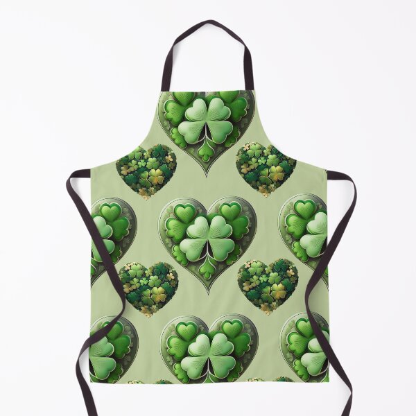 Item preview, Shamrock Silhouette: A harmonious pattern featuring shamrocks of various sizes and shades of green, arranged in hearts to give a pleasing and balanced design. designed and sold by Grang Art Artistic Designs.