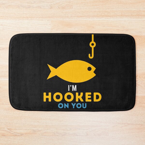 Item preview, I'm Hooked on You Funny  Gold Fish Funny Fishing Funny Valentines Day designed and sold by Anniko Art Studio.