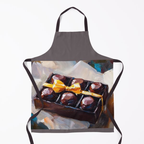 Item preview, Elegant Chocolate Box with Yellow Ribbon - Bold Brushstrokes and Vibrant Surroundings designed and sold by OlfactoART Studio.