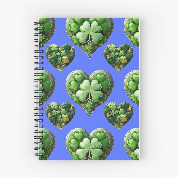 Item preview, Shamrock Dazzle: A harmonious pattern featuring shamrocks of various sizes and shades of green, arranged in hearts to give a pleasing and balanced design. designed and sold by Witty Wear Studio.