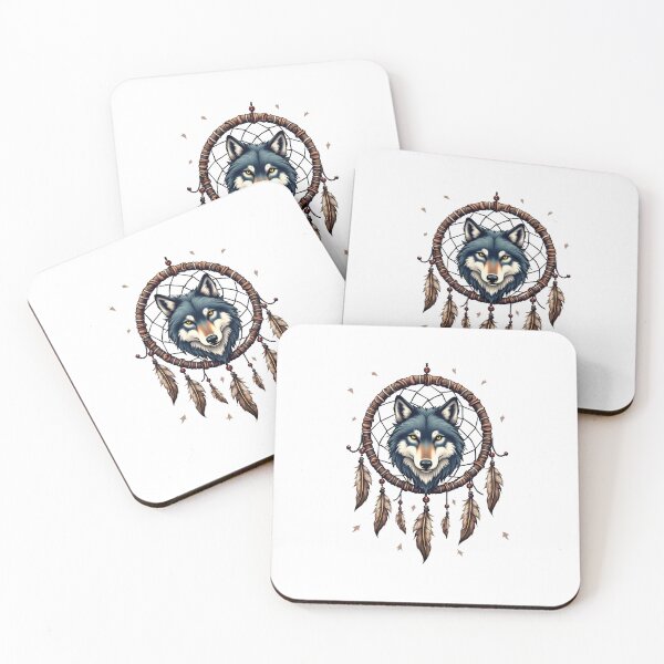 Item preview, wolf dreamcatcher designed and sold by jkrphoto.