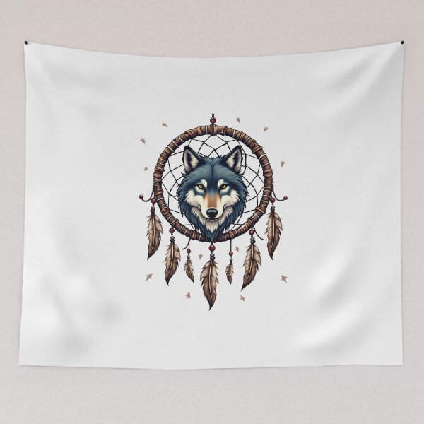Item preview, wolf dreamcatcher designed and sold by jkrphoto.