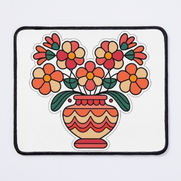 Artikelvorschau, Bunte Blumen in einer Keramikvase entworfen und verkauft von ArtQueen777.