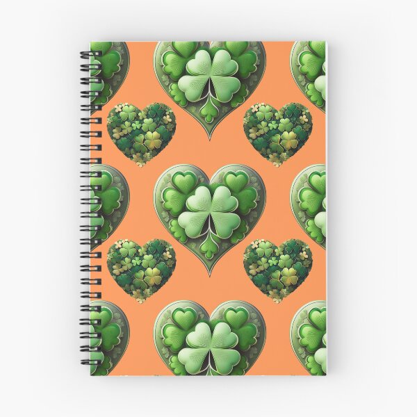 Item preview, Irish Lucky Charm: A harmonious pattern featuring shamrocks of various sizes and shades of green, arranged in hearts to give a pleasing and balanced design. designed and sold by Witty Wear Studio.