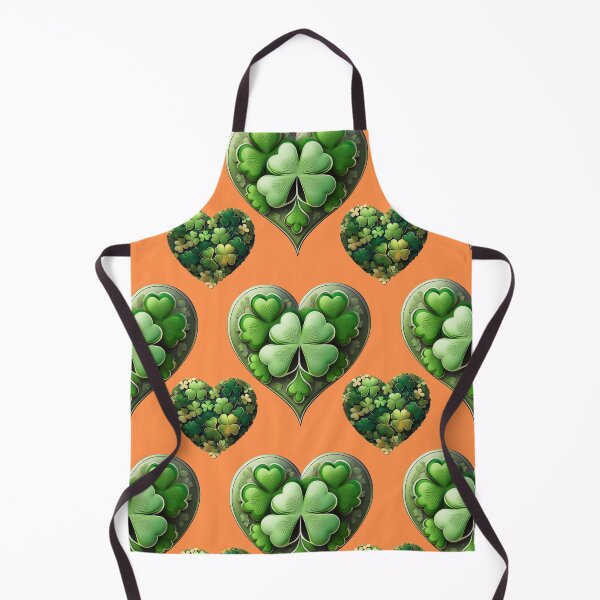 Item preview, Irish Lucky Charm: A harmonious pattern featuring shamrocks of various sizes and shades of green, arranged in hearts to give a pleasing and balanced design. designed and sold by Grang Art Artistic Designs.