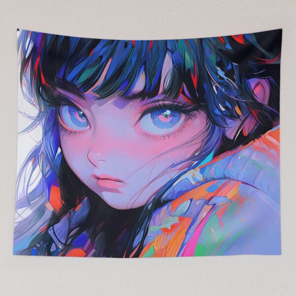Item preview, Vivid Enigmatic Anime Girl designed and sold by bubblegoth.