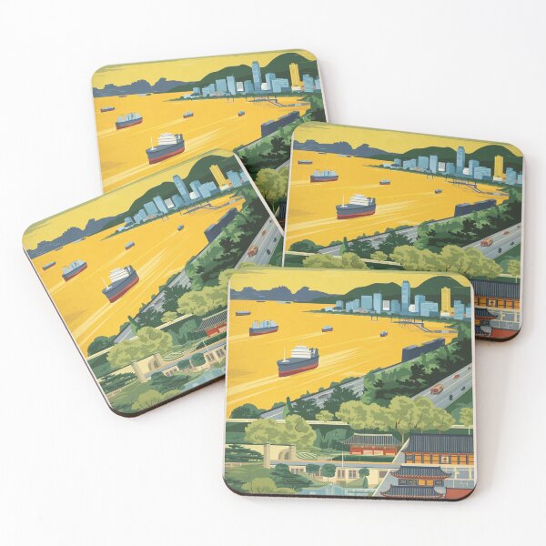 Item preview, Ulsan Vintage Travel Poster designed and sold by TravelerRat.