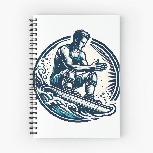 Item preview, surfing wave in ocean enjoying holidays designed and sold by vectorillus.