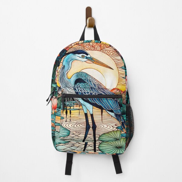 Item preview, Wild Heron, a pond and lotus designed and sold by artedamensagem.
