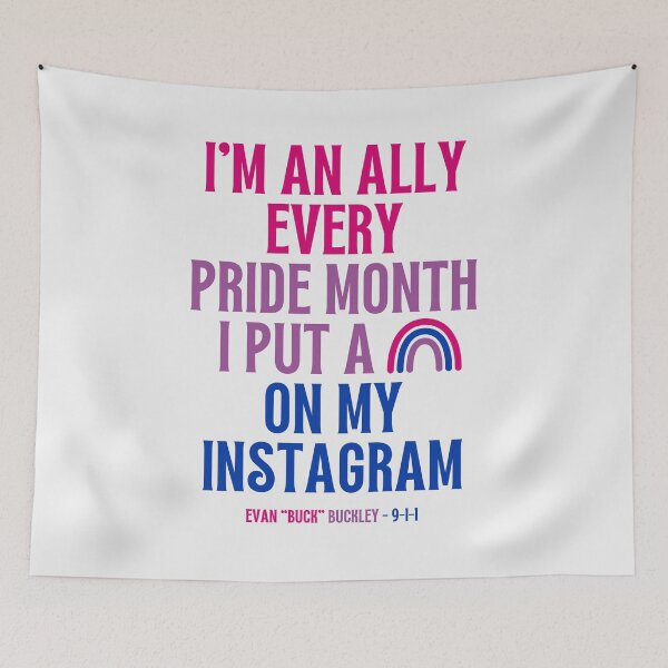 Item preview, Evan "Buck" Buckley Ally Quote - Bi Flag Colours 9-1-1 designed and sold by annylands.