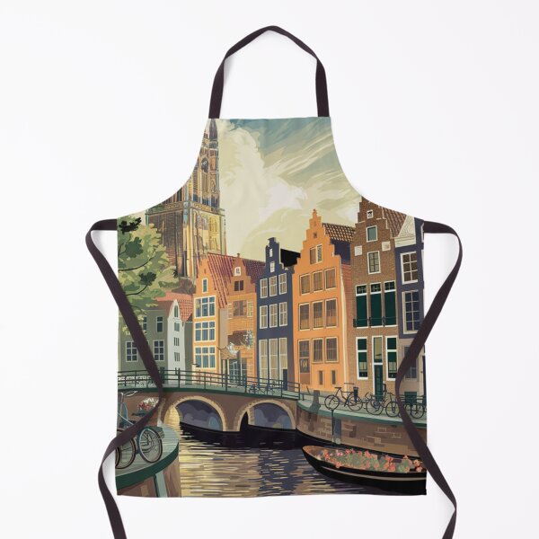 Item preview, Utrecht Vintage Travel Poster designed and sold by TravelerRat.