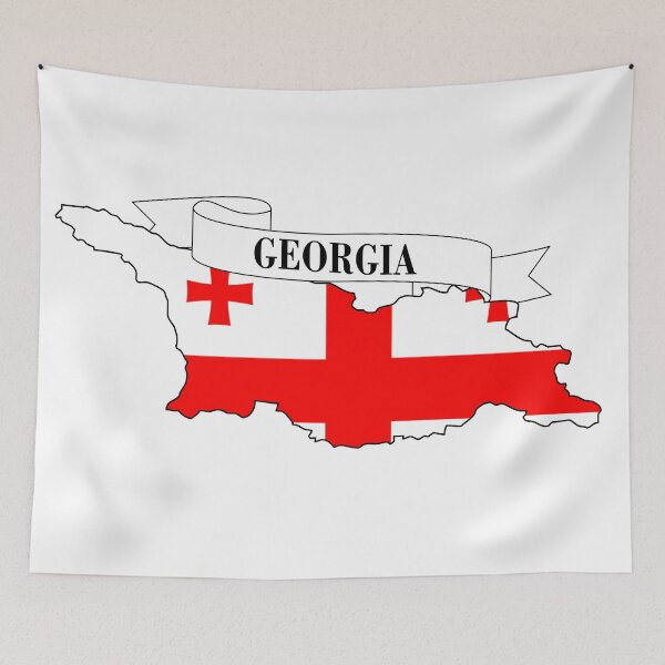 Item preview, georgia flag map designed and sold by visual adventures.