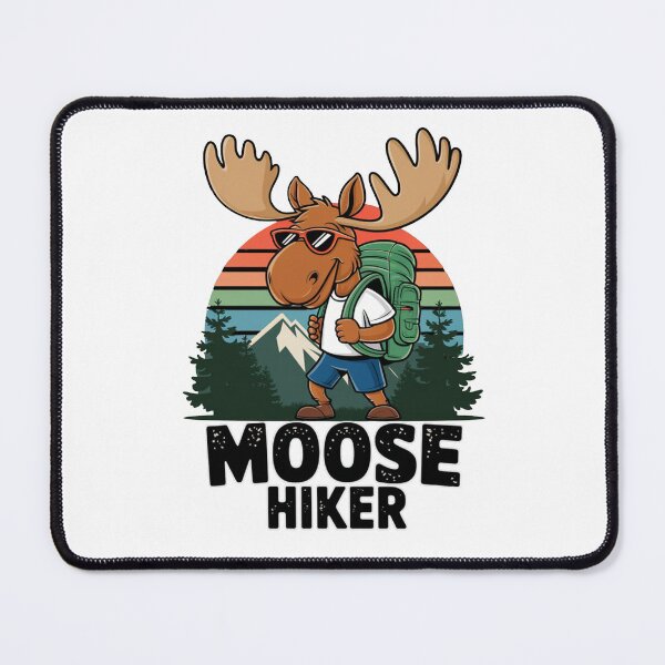 Item preview, Funny Cool Moose Hiker Lover ,Moose Hiking Adventure designed and sold by SOUFIANE1991.