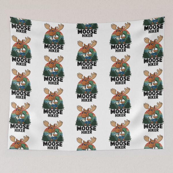 Item preview, Funny Cool Moose Hiker Lover ,Moose Hiking Adventure designed and sold by SOUFIANE1991.