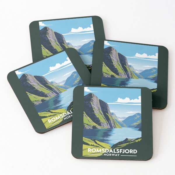 Item preview, A Vintage Travel Illustration of Romsdalsfjord - Norway designed and sold by GoodOldVintage.