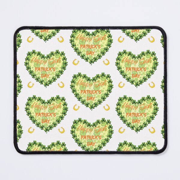 Item preview, St. Patrick's Lucky Charm: A harmonious heart pattern featuring shamrocks of various sizes and shades of green, arranged in a heart shape to give a pleasing and balanced design. designed and sold by Grang Art Artistic Designs.