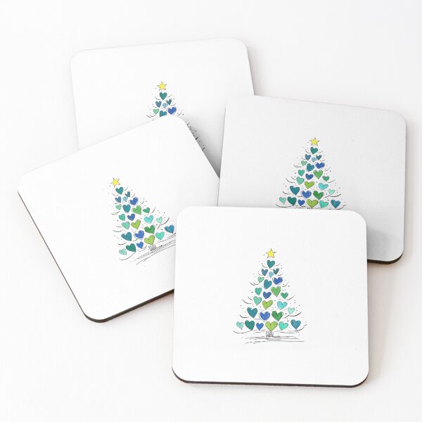 Item preview, Árbol de Navidad de corazones designed and sold by DragonPurple.