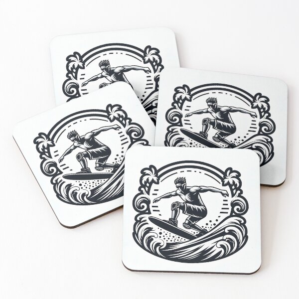 Item preview, surfing wave in ocean enjoying holidays designed and sold by vectorillus.
