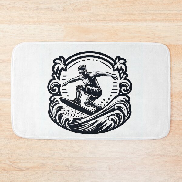 Item preview, surfing wave in ocean enjoying holidays designed and sold by vectorillus.