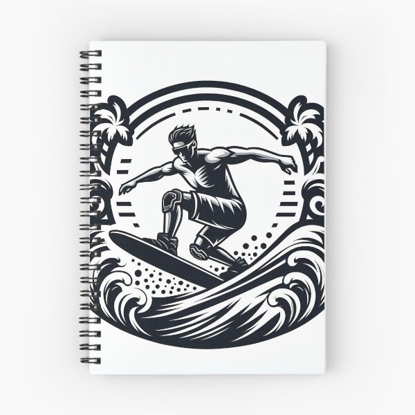 Item preview, surfing wave in ocean enjoying holidays designed and sold by vectorillus.