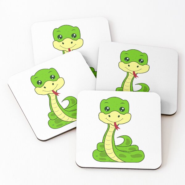 Item preview, Green funny cartoon snake	 designed and sold by IrinaCuteLab.