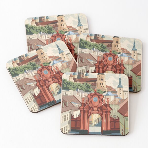 Item preview, Vilnius Vintage Travel Poster designed and sold by TravelerRat.