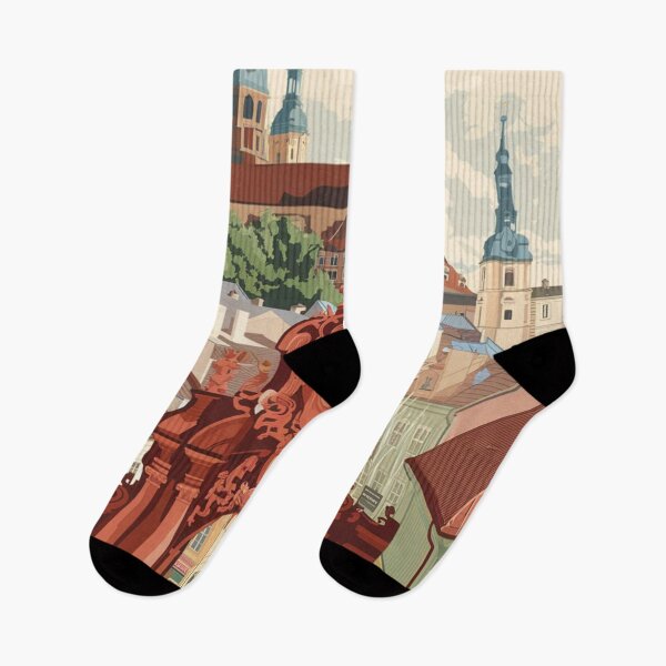 Item preview, Vilnius Vintage Travel Poster designed and sold by TravelerRat.