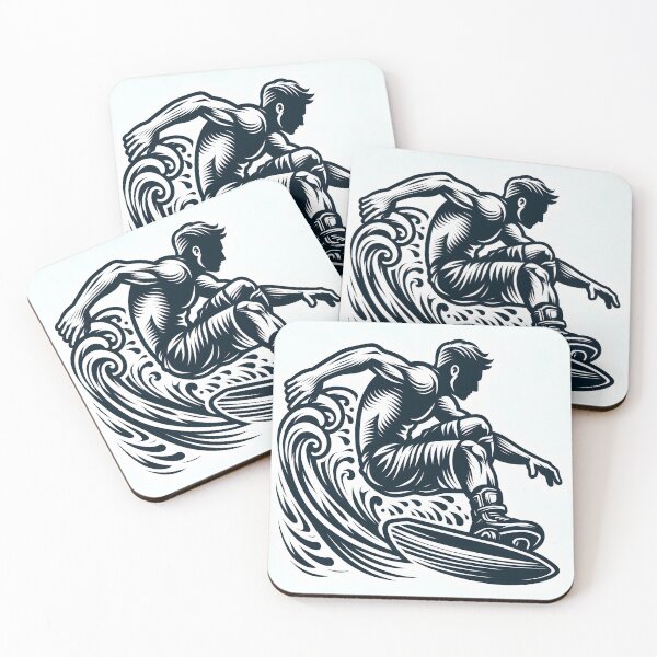 Item preview, surfing wave in ocean enjoying holidays designed and sold by vectorillus.