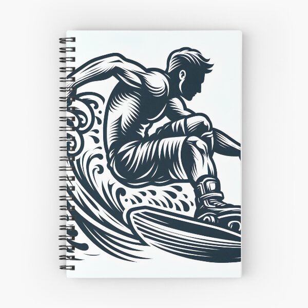 Item preview, surfing wave in ocean enjoying holidays designed and sold by vectorillus.