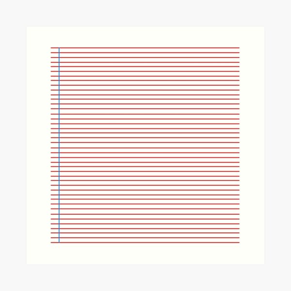 lined paper art print by leofab2802 redbubble