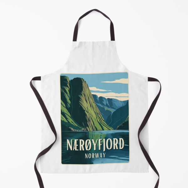 Item preview, A Vintage Travel Illustration of Nærøyfjord - Norway designed and sold by GoodOldVintage.
