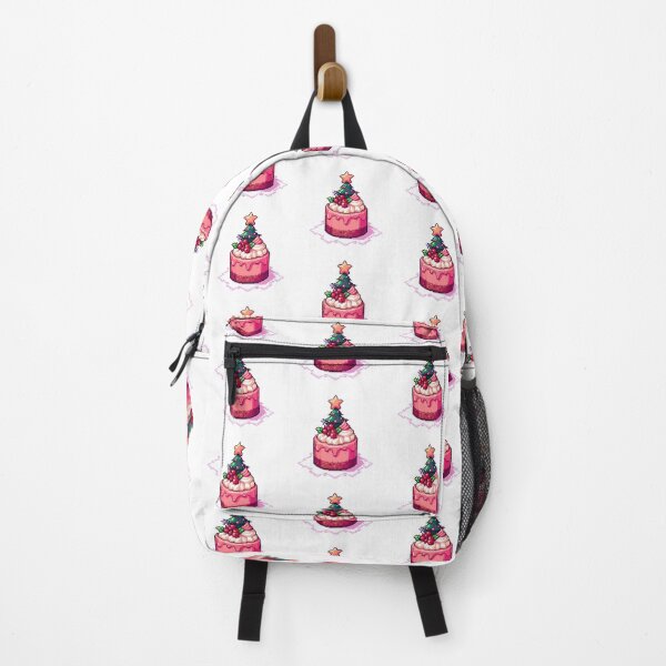 Item preview, Christmas cake, Pixel Art, pink, dessert, delicious food, Santa Claus, winter season, home sweet home, foodies, christmas holiday designed and sold by Sugar Wisdom .