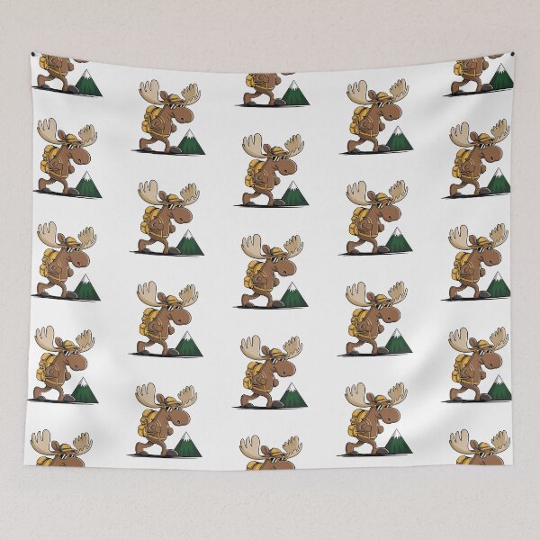Item preview, Funny Cool Moose Hiker Lover ,Moose Hiking Adventure designed and sold by SOUFIANE1991.