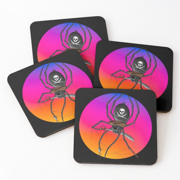 Item preview, Pirate Spider on an Ombre Circle designed and sold by Tarantula Design Co. .
